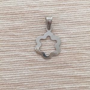 Brand New & Custom Made 14k Silver Flower Charm